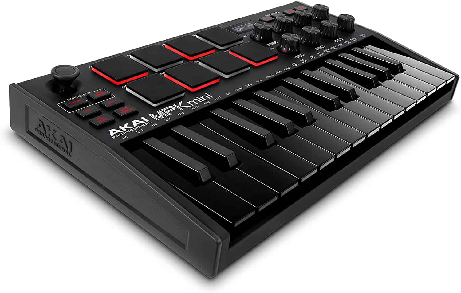 AKAI Professional MPK Mini MK3 - 25 Key USB MIDI Keyboard Controller With 8 Backlit Drum Pads, 8 Knobs and Music Production Software included (Black)